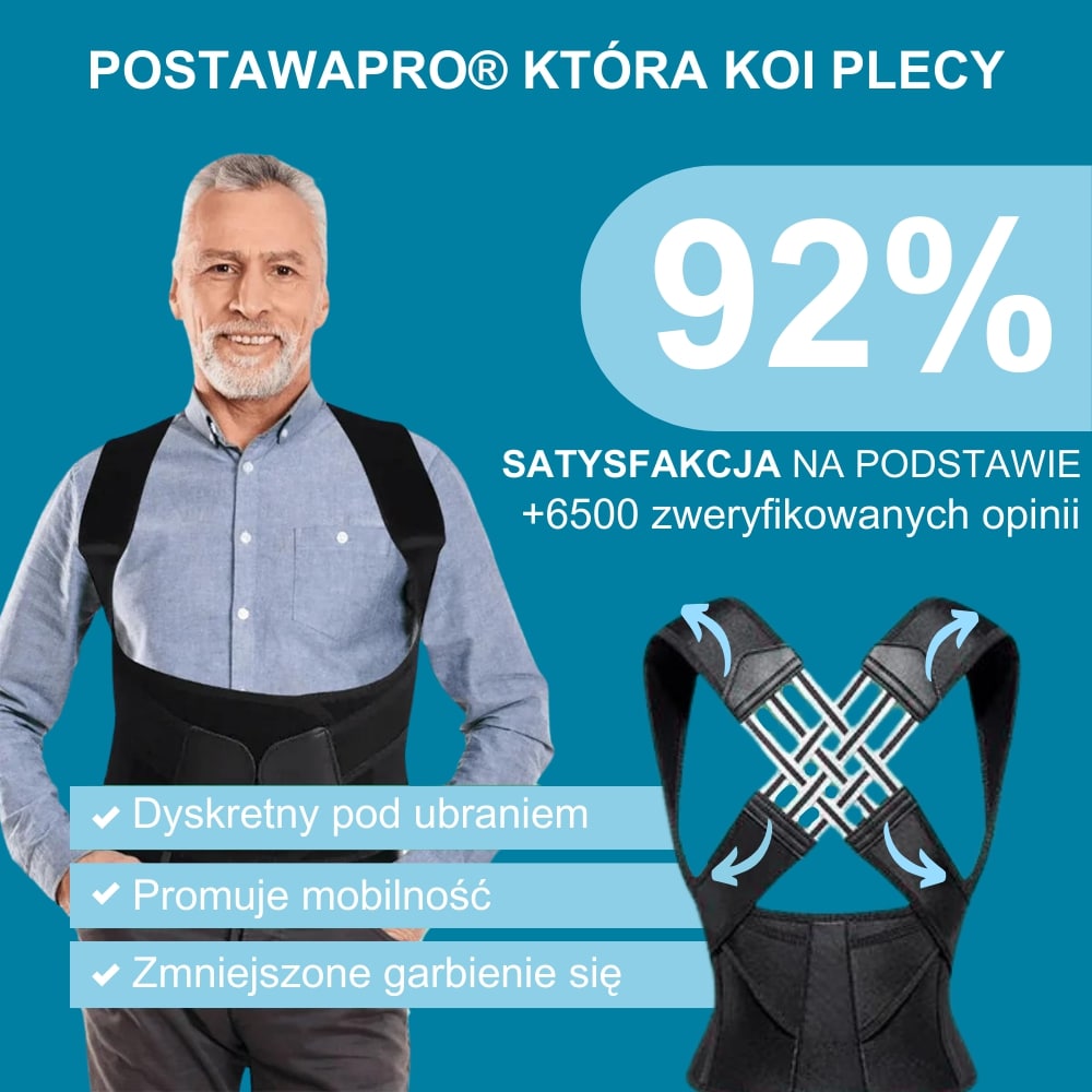 PostawaPro® - Korektor postawy łagodzący ból pleców