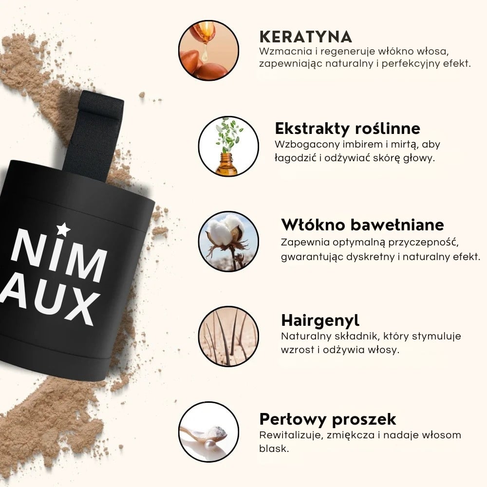 camouflage capillaire- Poudre cheveux anti-calvitie waterproof