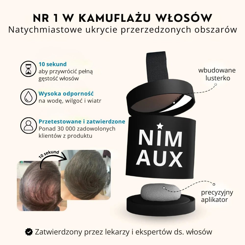 camouflage capillaire- Poudre cheveux anti-calvitie waterproof