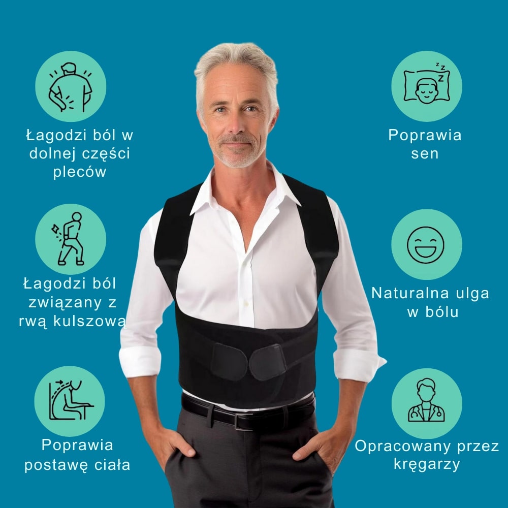PostawaPro® - Korektor postawy łagodzący ból pleców