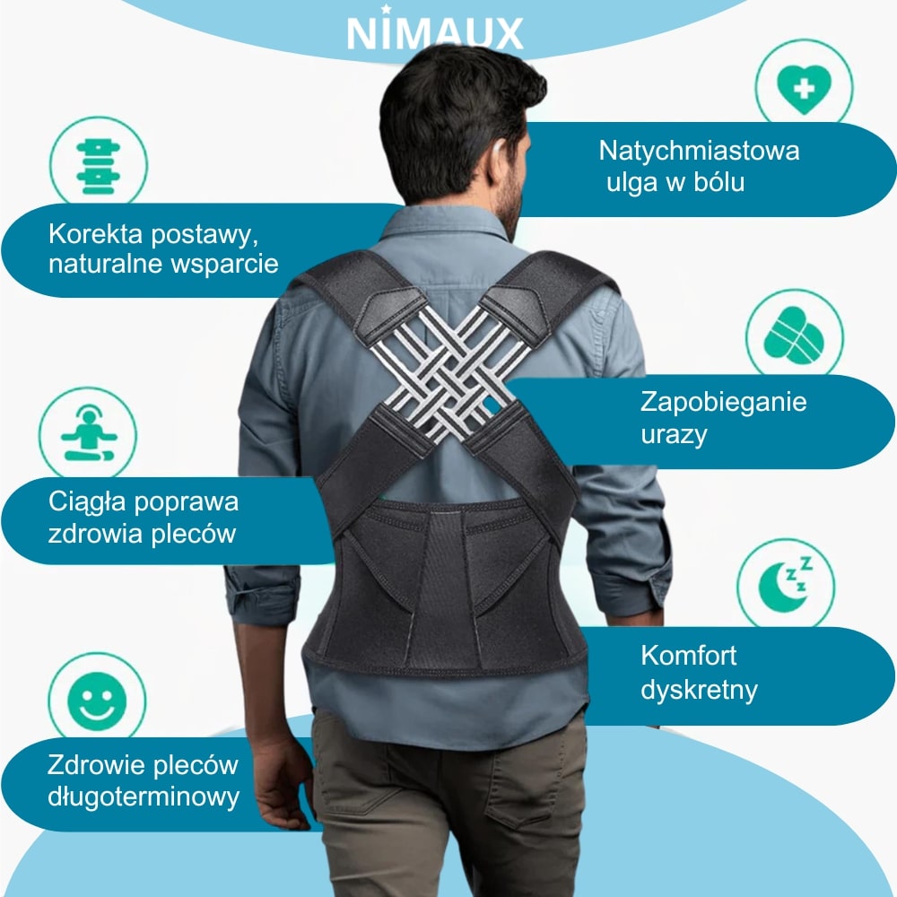 PostawaPro® - Korektor postawy łagodzący ból pleców