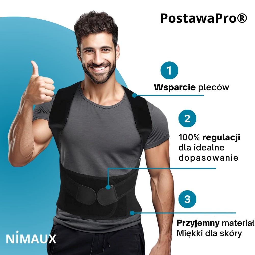 PostawaPro® - Korektor postawy łagodzący ból pleców